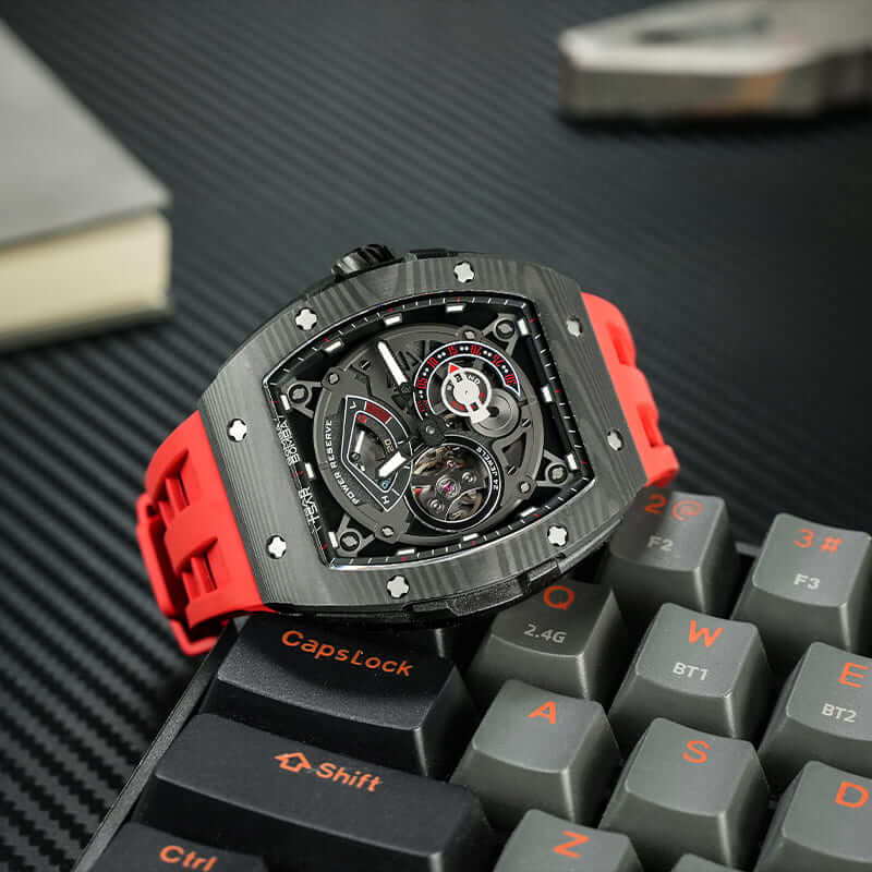 TSAR BOMBA Elemental-Carbon Fiber Automatic Watch TB8210CF