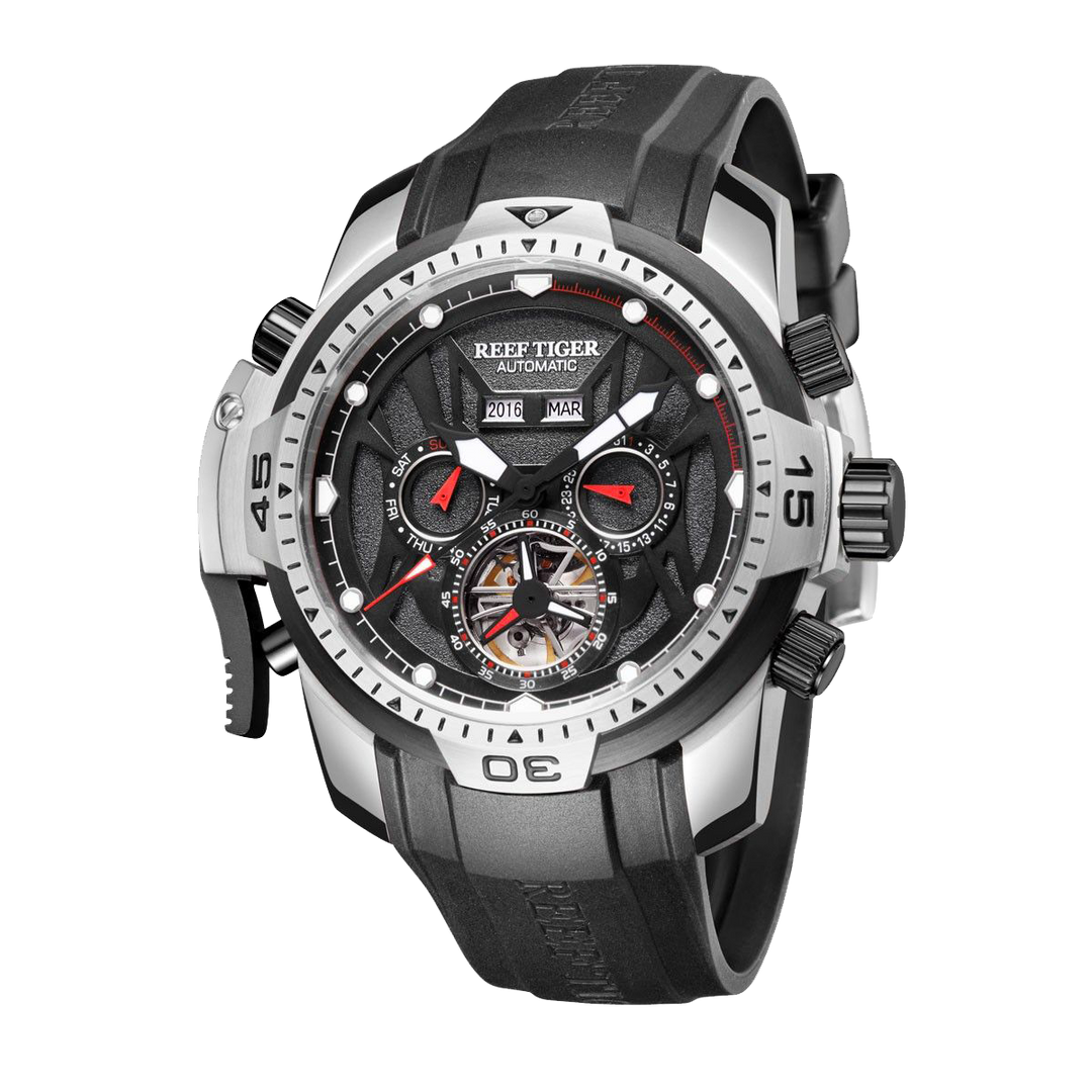 Reef Tiger Men's Aurora Transformers Skeleton Automatic Mechanical Watch image 10