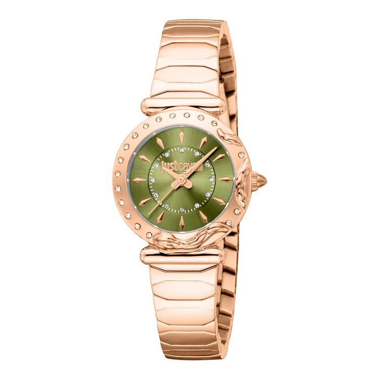 Just Cavalli Animalier Stella Snake Rose Gold Green image 0