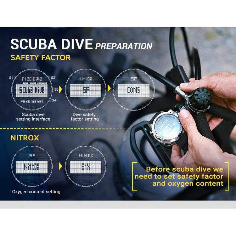 NORTH EDGE Tactical Aqua Scuba Dive Watch White image 6