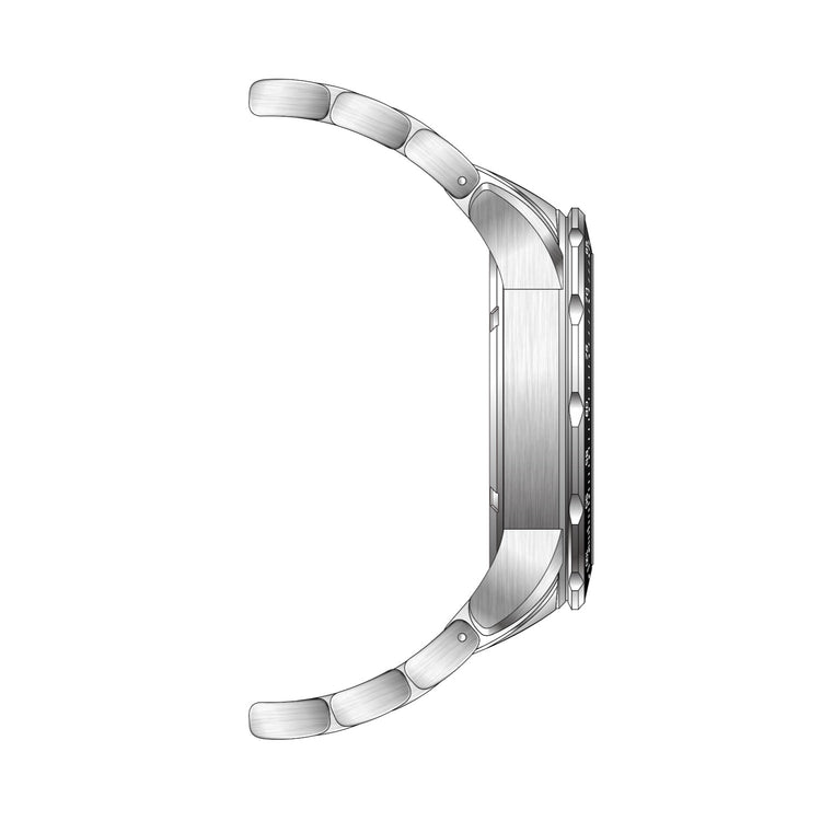 THUNDERBIRDS Aircraft Ejector Tachy Chronograph Steel Bracelet Watch Silver/White image 4