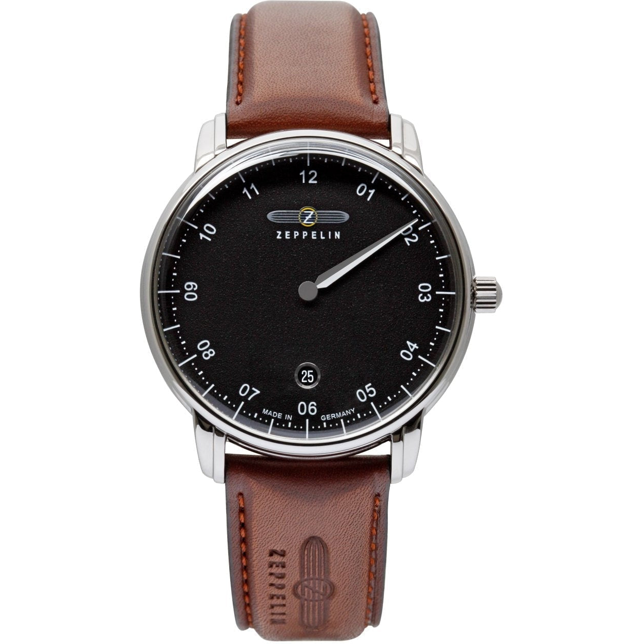 ZEPPELIN Men's New Captains Line Mono Timer Quartz 8642-2 Leather Watch image 0