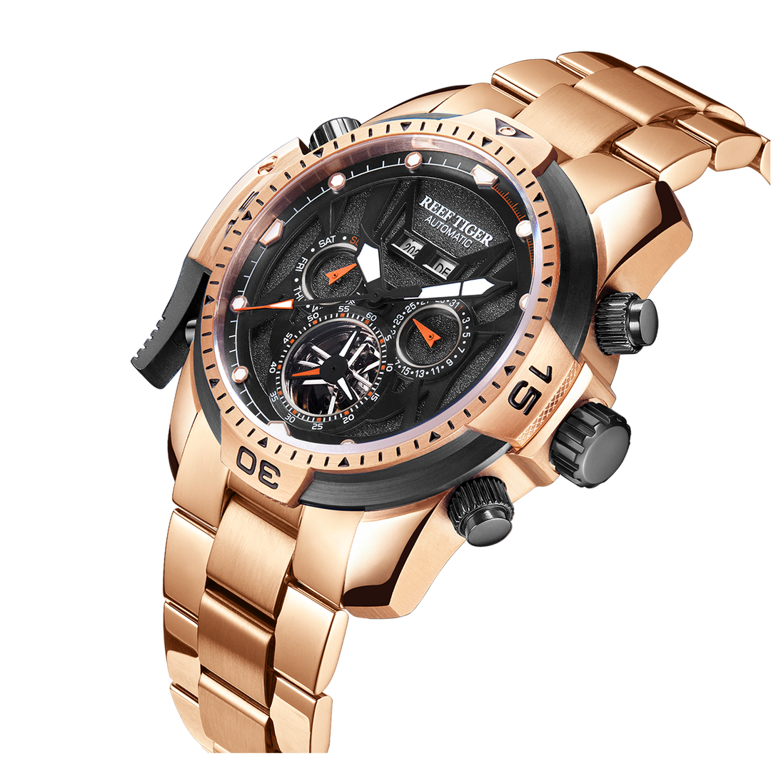 Reef Tiger Men's Aurora Transformers Skeleton Automatic Mechanical Watch image 7