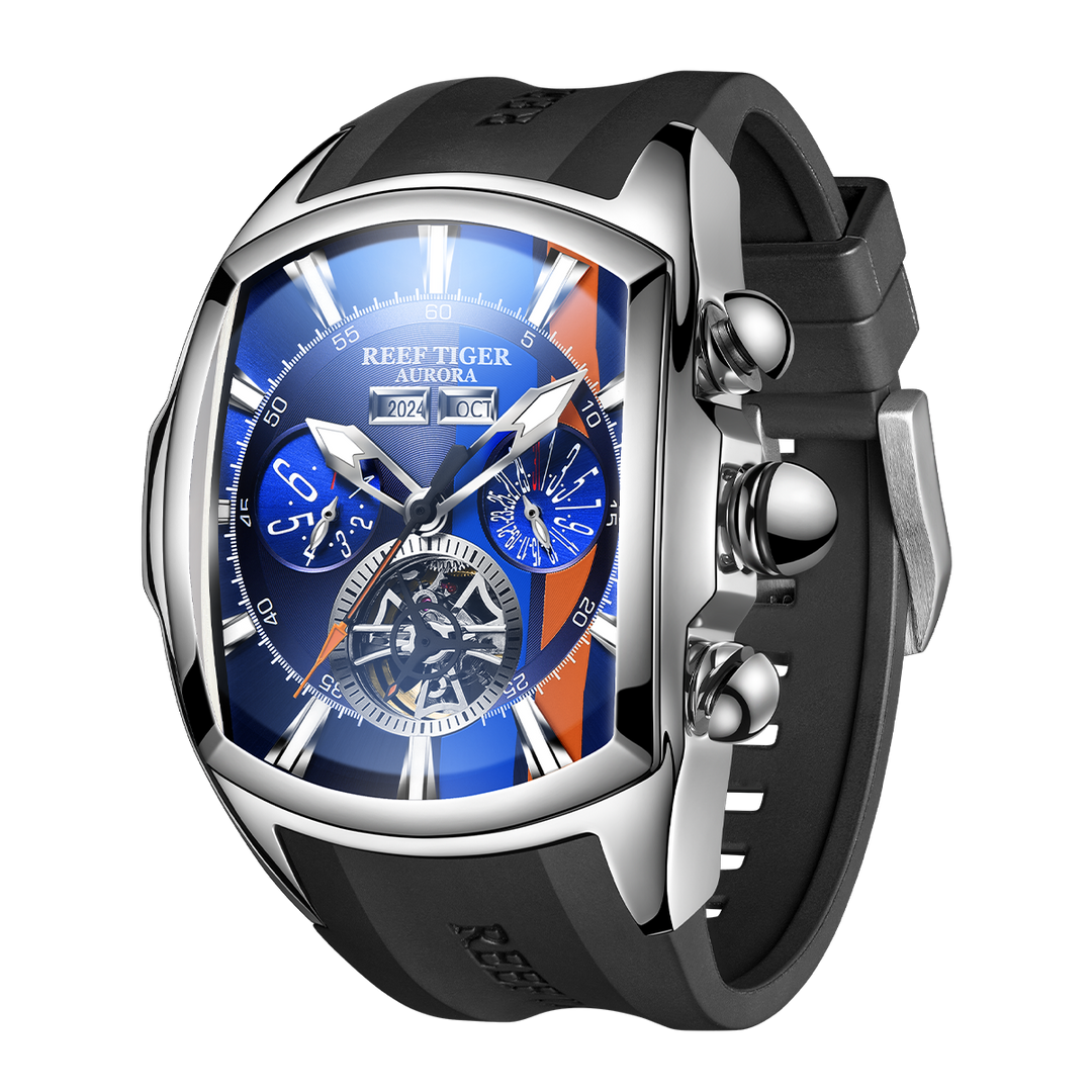 Reef Tiger Men's Aurora Tank Racing Sport Automatic Watch image 1