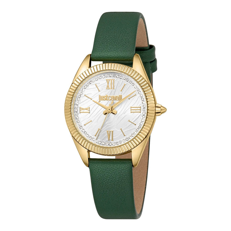 Just Cavalli Animalier Amabile Leather Green Silver image 0