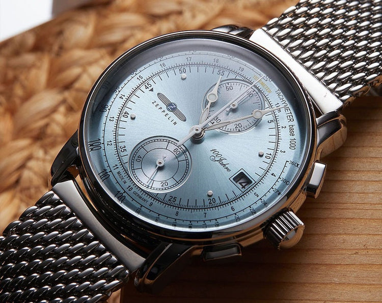 ZEPPELIN Men's 100 Jahre 8670M-4 Chronograph Milanese Bracelet Watch image 1