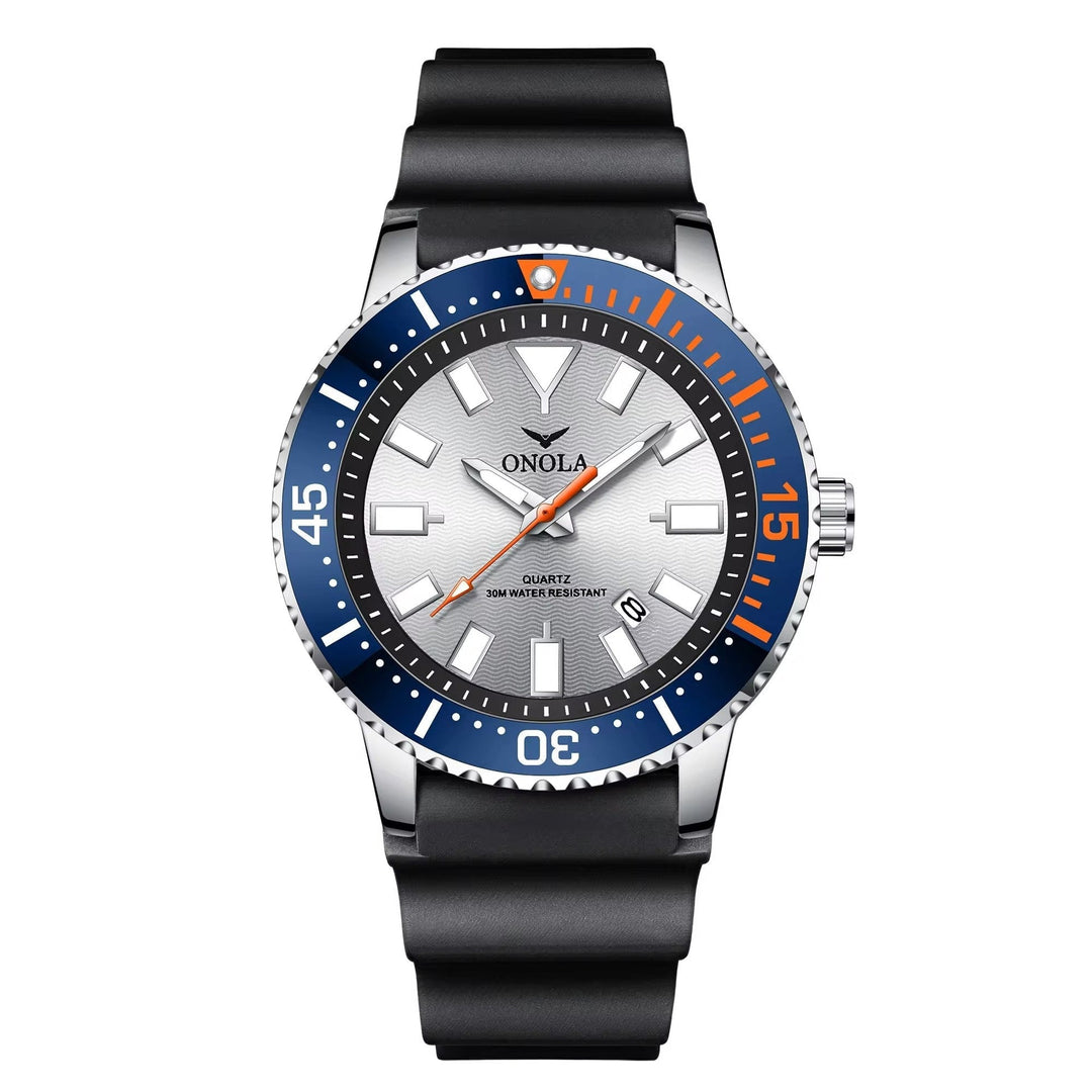 ONOLA Davaro Quartz Dive Inspired Silicone Strap Watch image 7