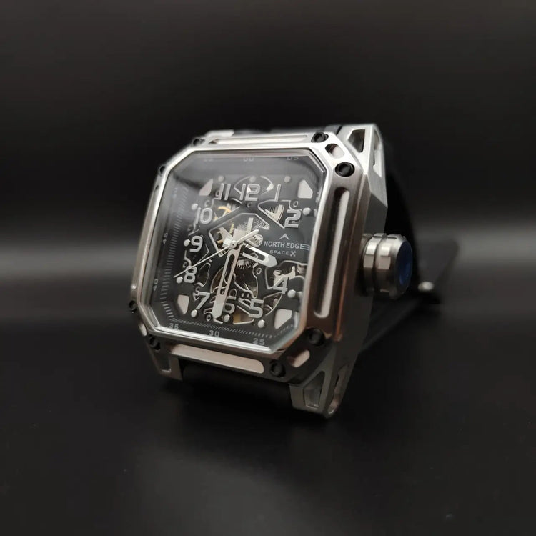 NORTH EDGE Tactical Space-X Automatic Watch Silver / Black image 3