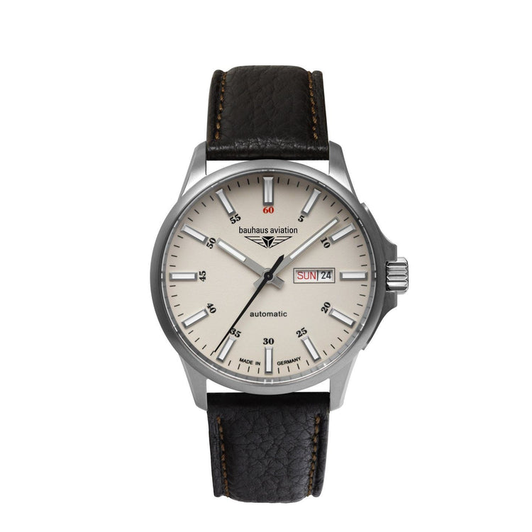 BAUHAUS AVIATION Men’s Titanium Automatic Day Date Watch 28665 image 3