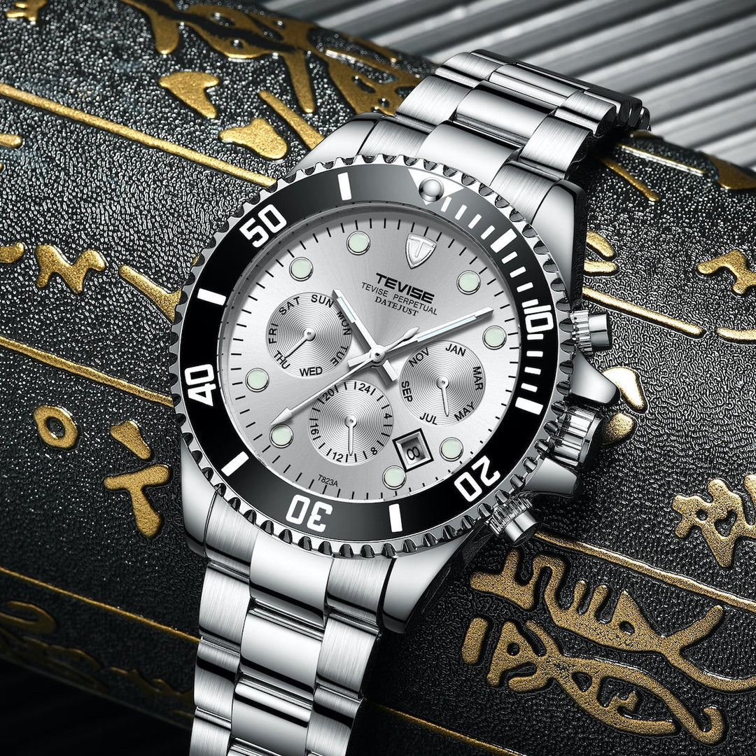 TEVISE Perpetual Automatic Silver Watch image 1