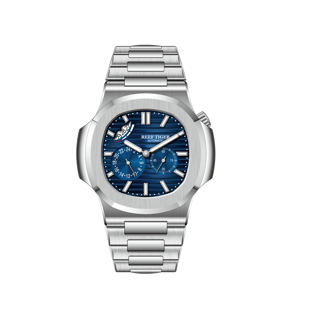 Reef Tiger Men's Peak 44mm Square Crystal Bezel Automatic Watch RGA2019 image 12