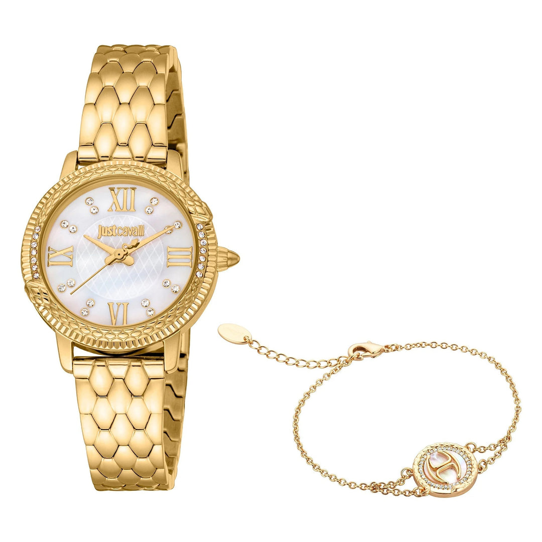 Just Cavalli SET Viperized Yellow Gold Silver MOP image 0