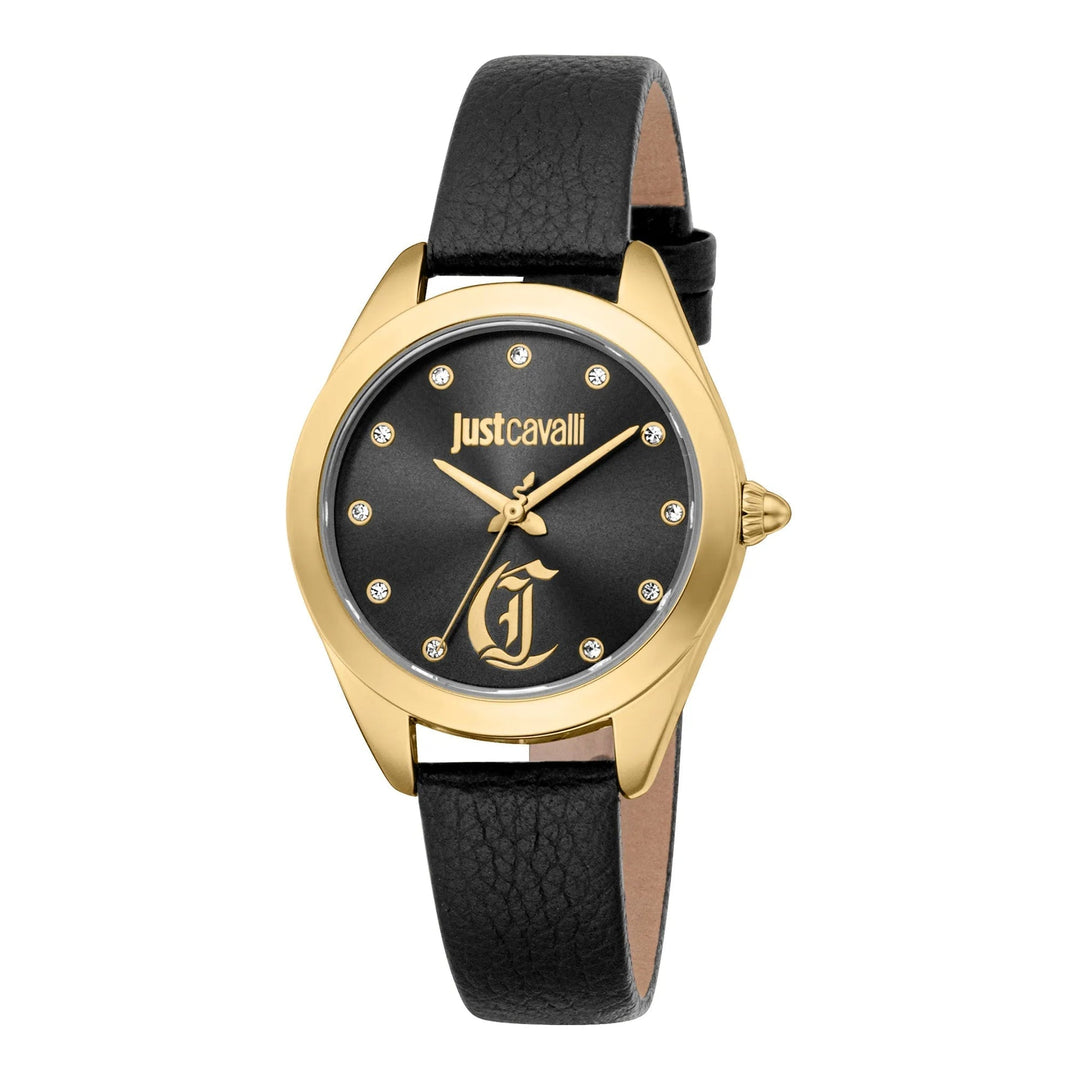 Just Cavalli Glam Chic Luna Leather Black YG Black image 0