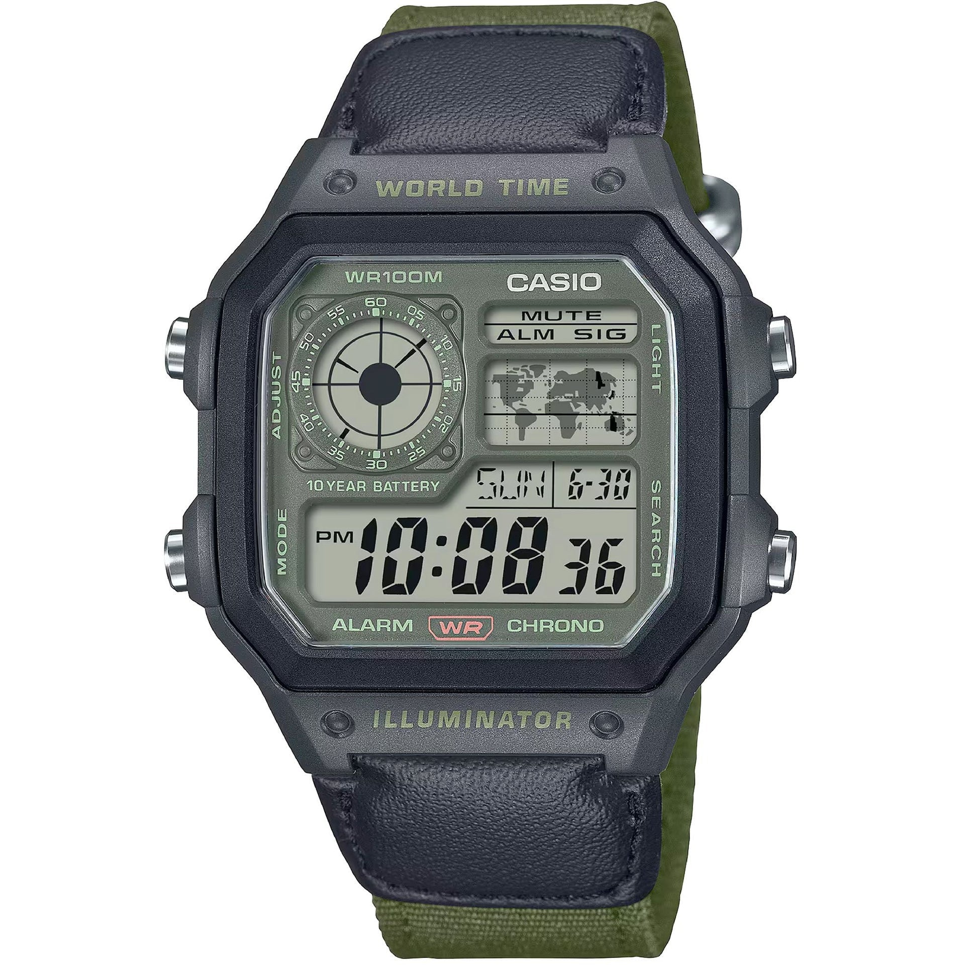 CASIO Men's Illuminator World Time Watch AE-1200WHUB-3AVEF image 0