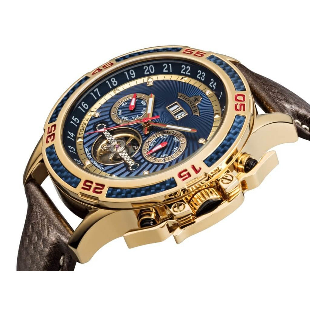 TUFINA GERMANY AMSTERDAM DIAMONDS PIONIER GOLD BROWN | BLUE Watch