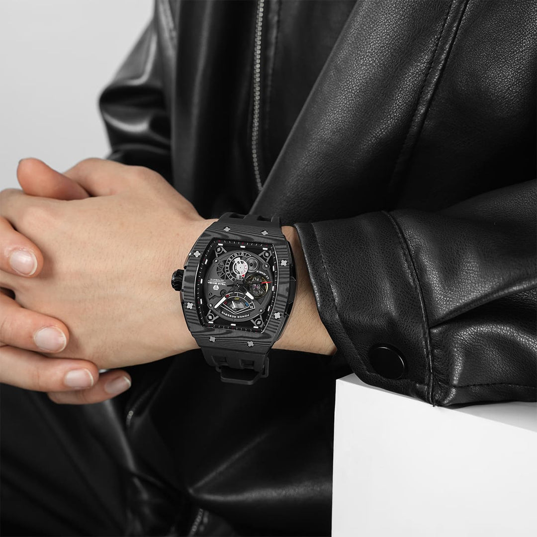TSAR BOMBA Elemental-Carbon Fiber Automatic Watch TB8210CF