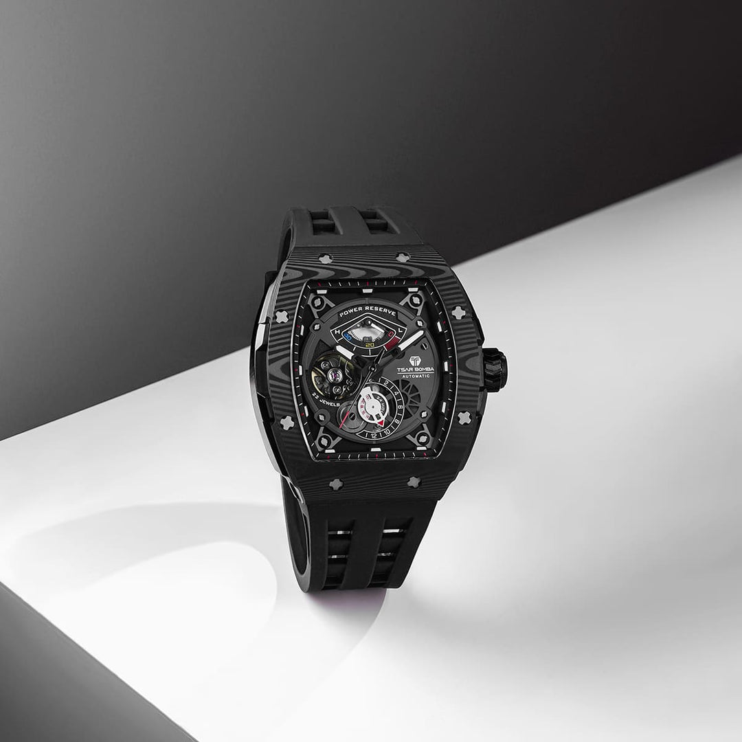 TSAR BOMBA Elemental-Carbon Fiber Automatic Watch TB8210CF