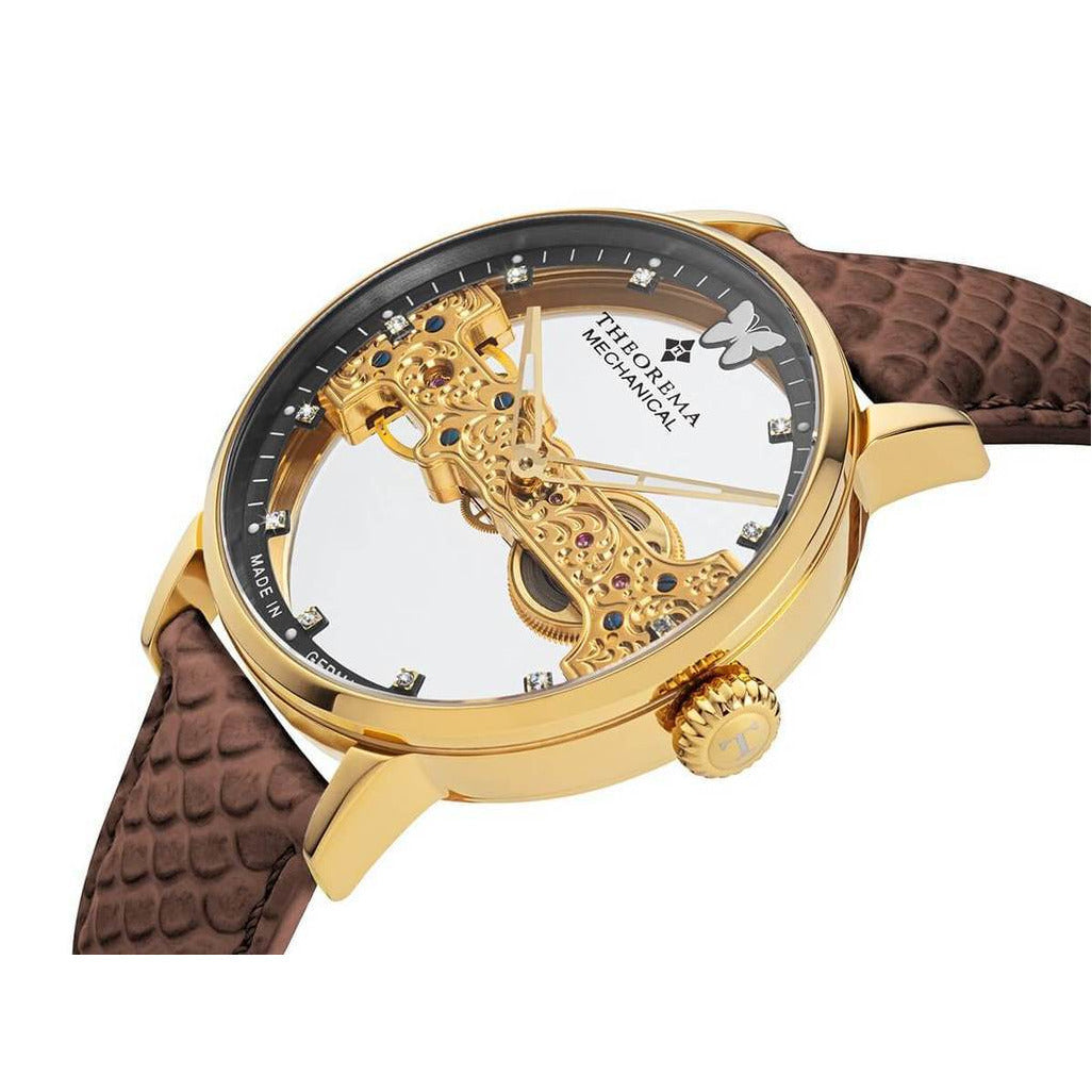 TUFINA GERMANY LADY BUTTERFLY THEOREMA GOLD | BROWN Watch