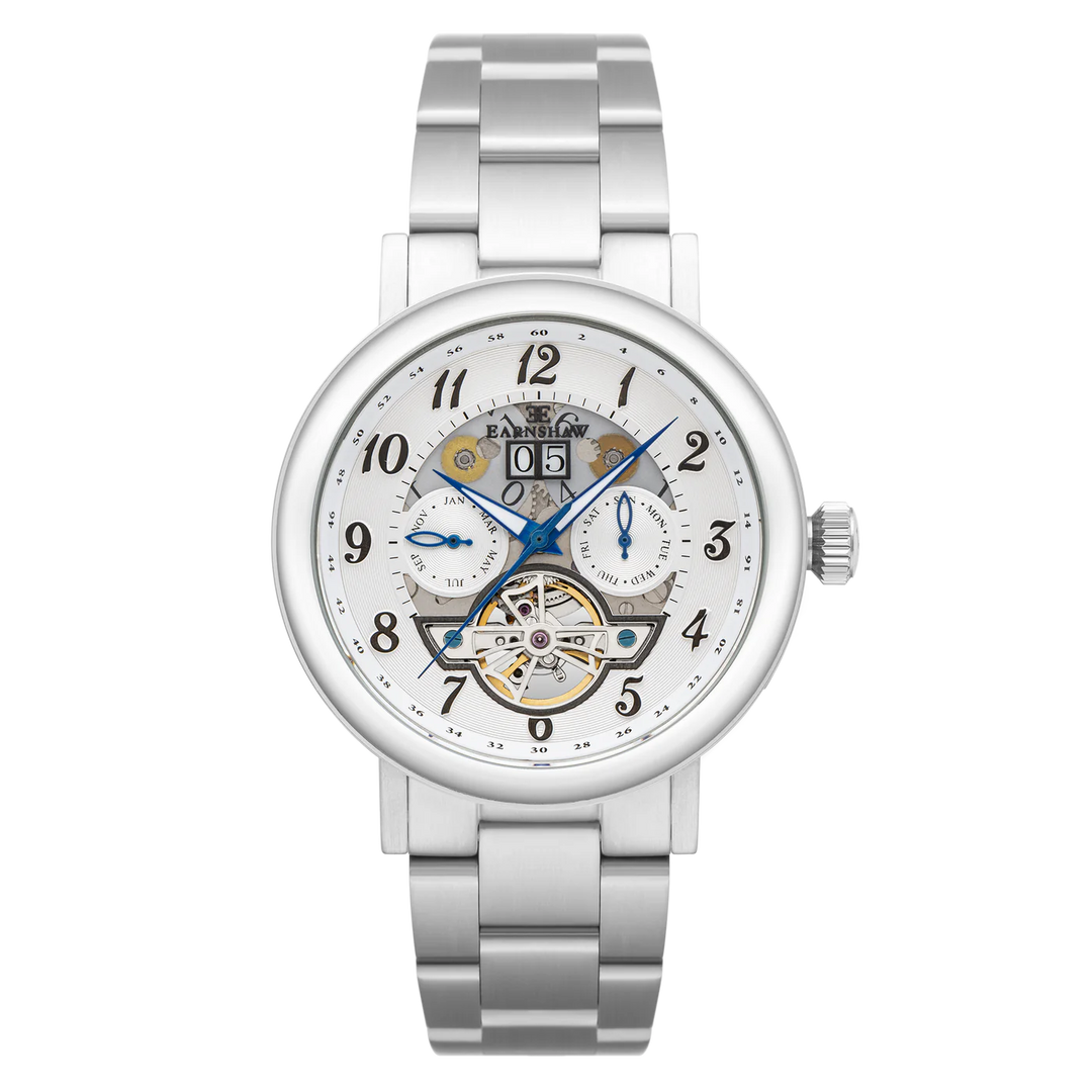 THOMAS EARNSHAW Beaufort Automatic Calendar Watch Glacial White