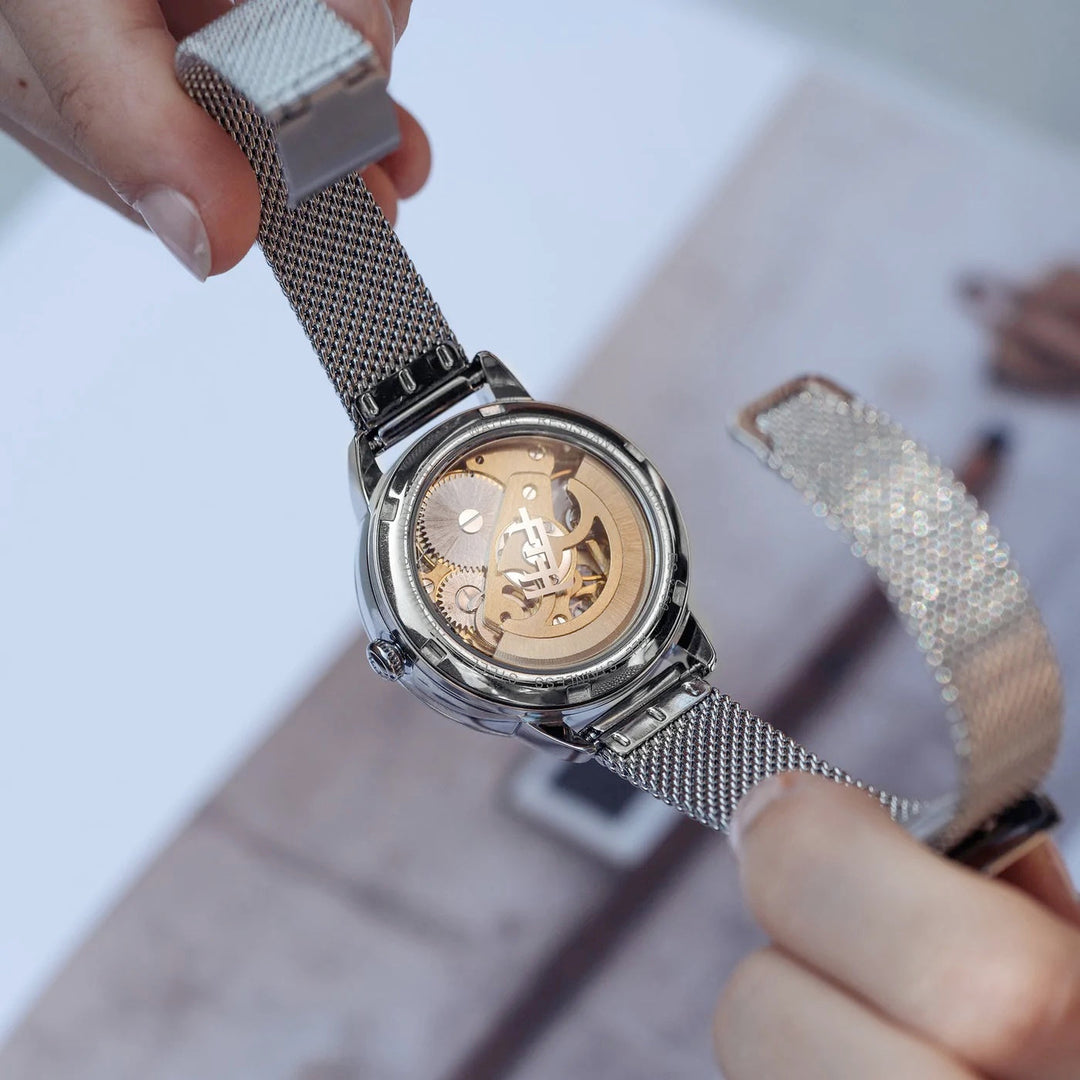 THOMAS EARNSHAW ANNING Automatic Skeleton Warm Pink ES-8150-22 Watch