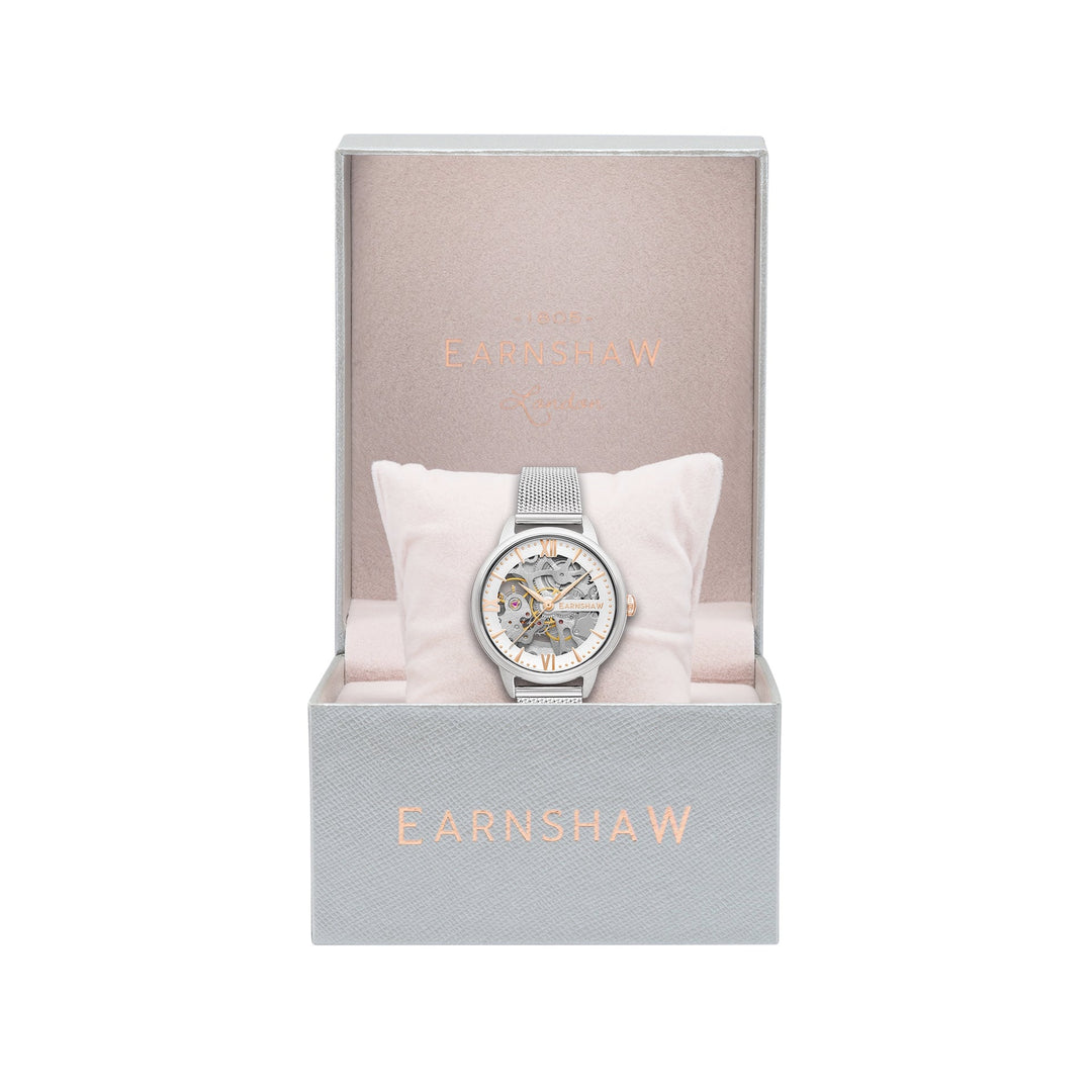 THOMAS EARNSHAW ANNING Automatic Skeleton Silver ES-8150-33 Watch