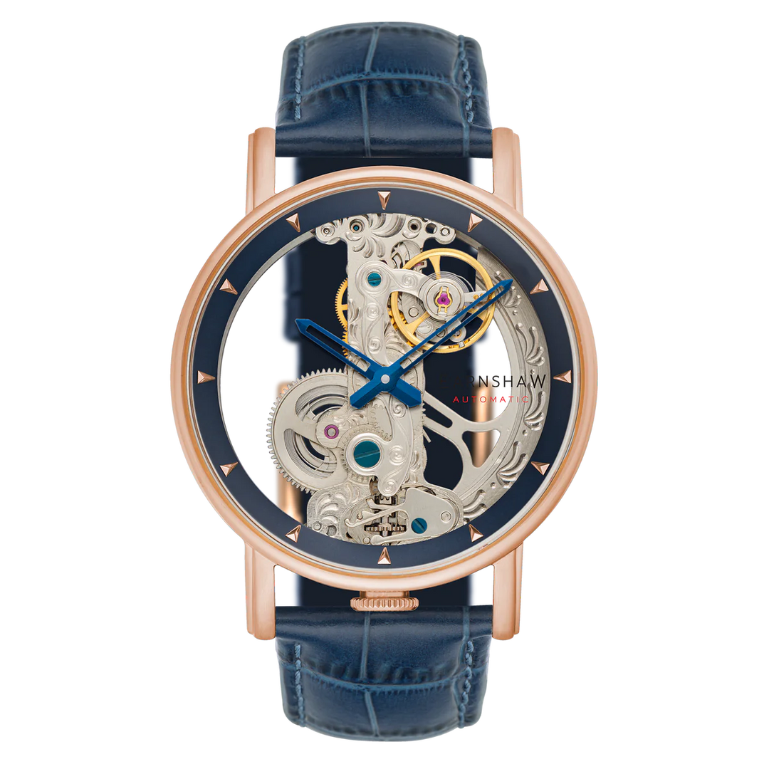 THOMAS EARNSHAW FOWLER BRIDGE AUTOMATIC Rose Gold / Blue Watch