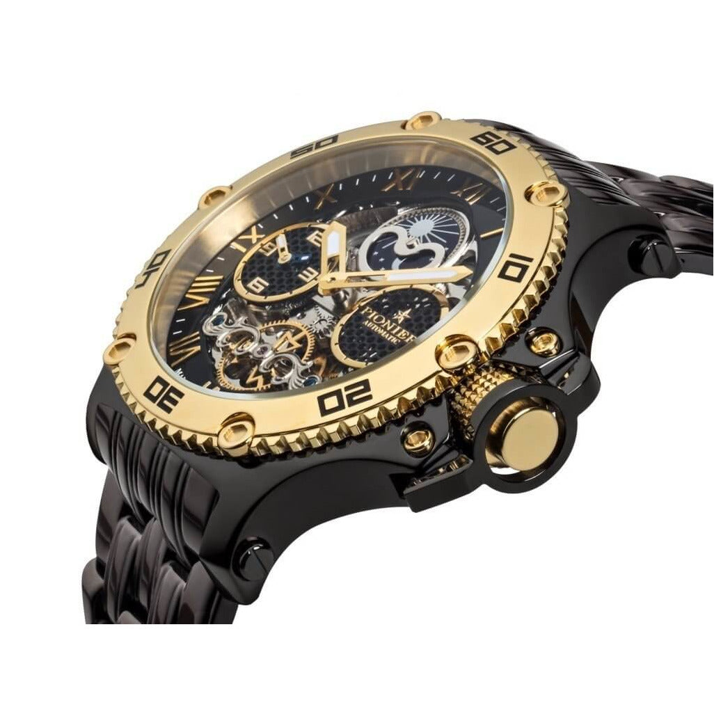 TUFINA GERMANY HAWAII PIONIER DUAL TIME STEEL BLACK Watch