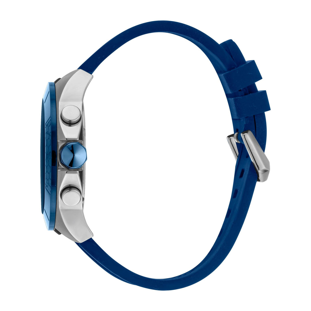 JUST CAVALLI Men's Britain Silicone Blue Watch