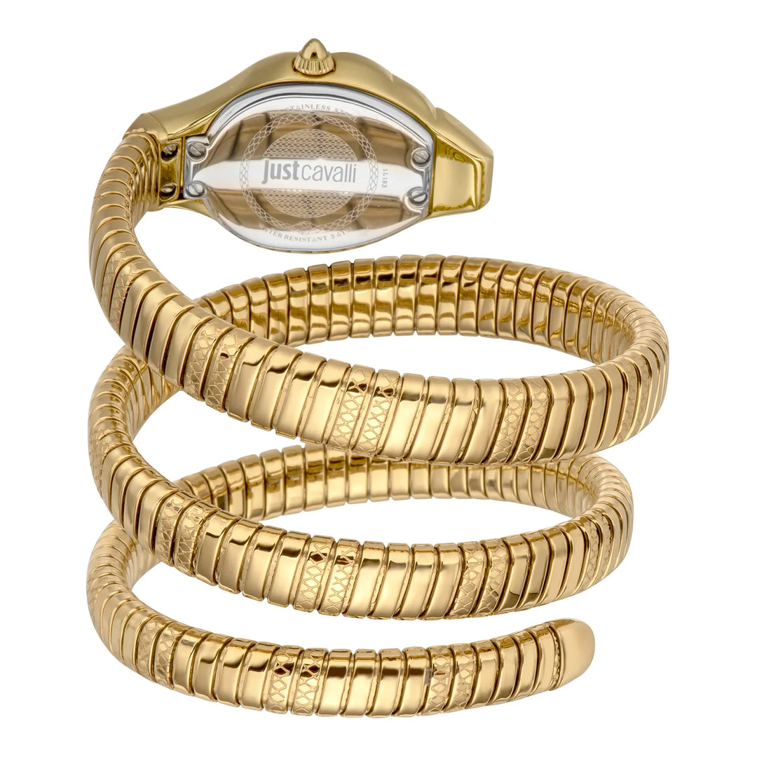 Just Cavalli Signature Snake Glam Evo 7 Doppio Yellow Gold Green