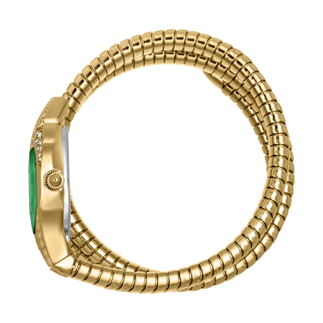 Just Cavalli Signature Snake Glam Evo 7 Doppio Yellow Gold Green