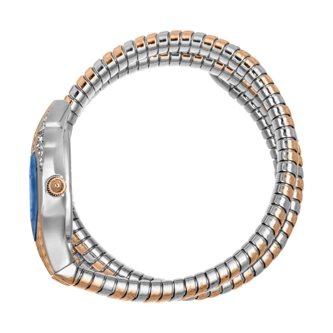Just Cavalli Signature Snake Glam Evo 7 Doppio Two Tones RG Blue