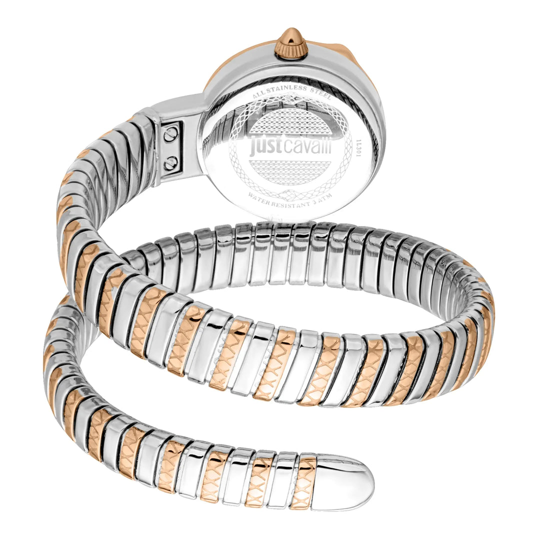 Just Cavalli Signature Snake Cerchio Snake Two Tones RG Silver Grey