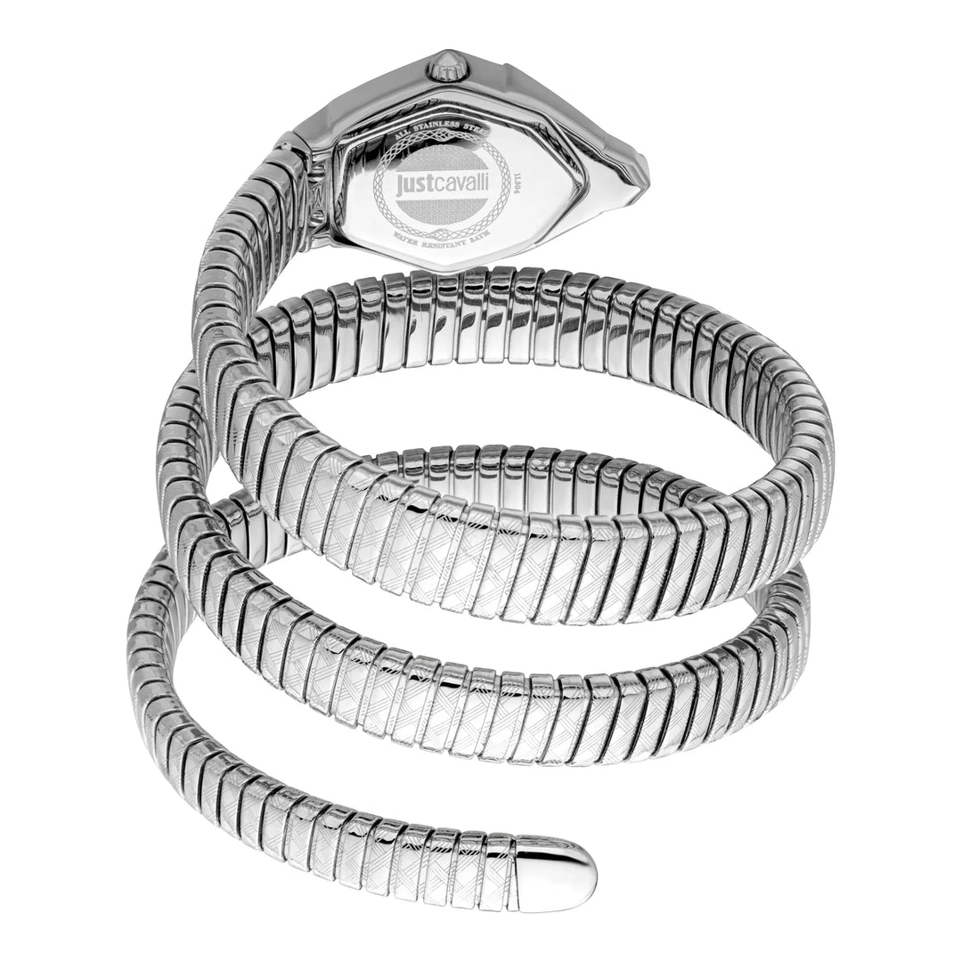 Just Cavalli Signature Snake Mesmerizing Silver Blue
