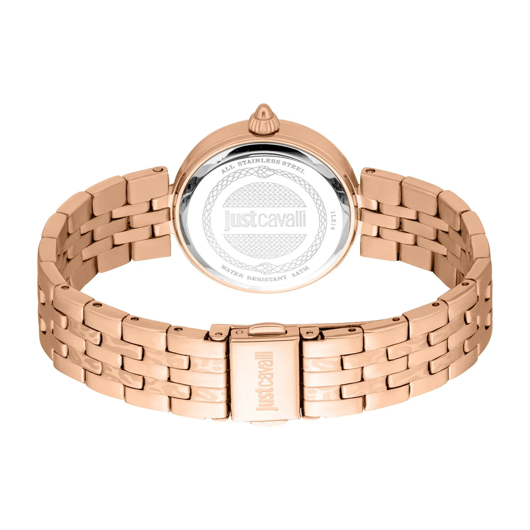 Just Cavalli Animalier Preziosa Rose Gold Olive Green