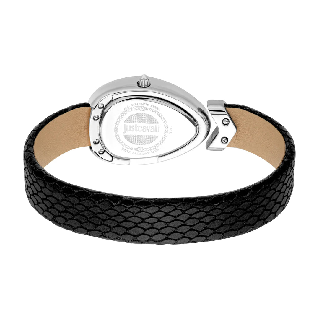 Just Cavalli Signature Snake Diversa Snake Black Silver