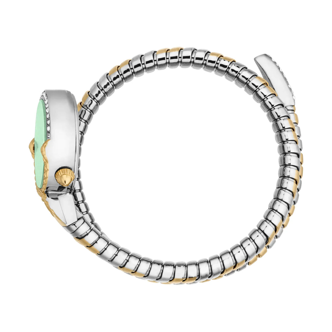 Just Cavalli Signature Snake Radiosa Two Tones YG Silver Green