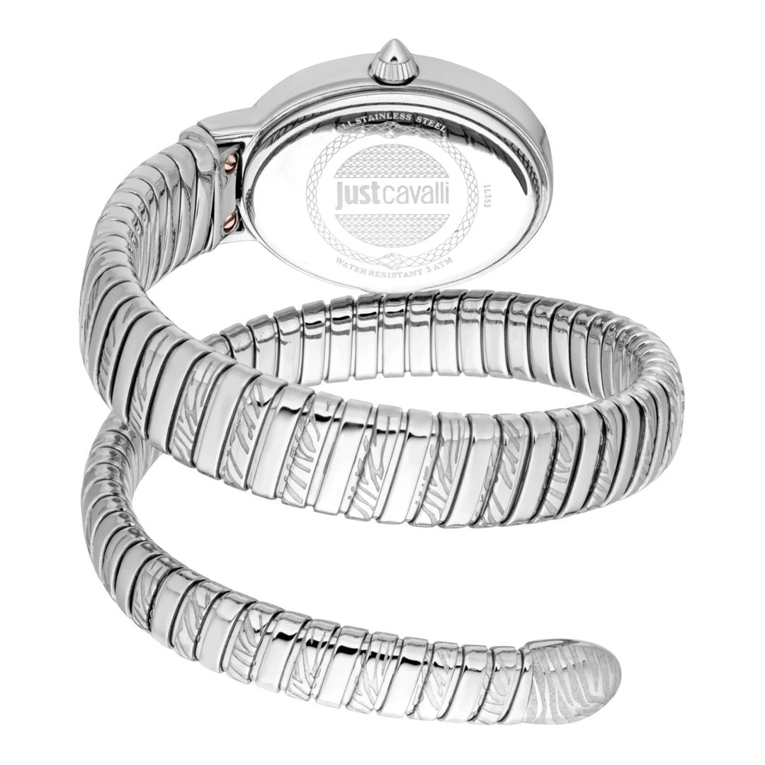 Just Cavalli Signature Snake Velina Silver