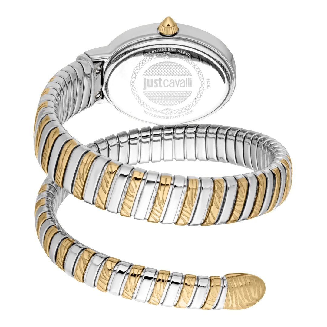 Just Cavalli Signature Snake Velina Silver Yellow Gold