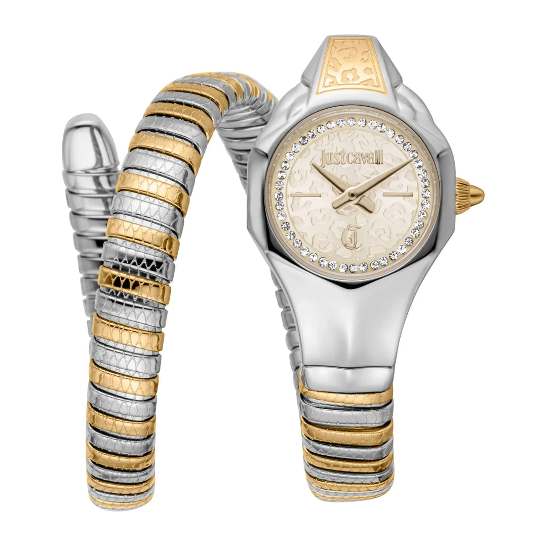 Just Cavalli Signature Snake Fiore Two Tones YG Champagne