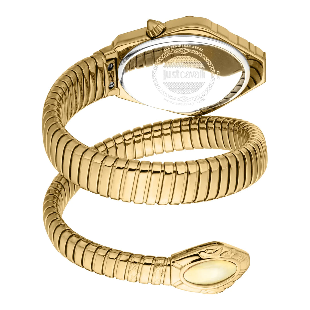 Just Cavalli Signature Snake Lirica Yellow Gold Champagne