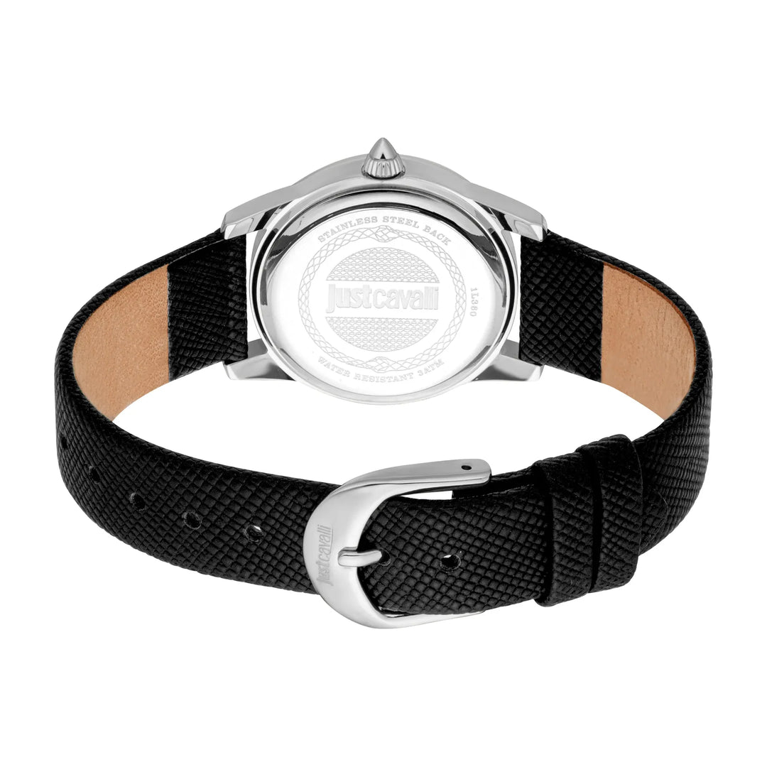 Just Cavalli SET Sublime Animalier Leather Black Silver