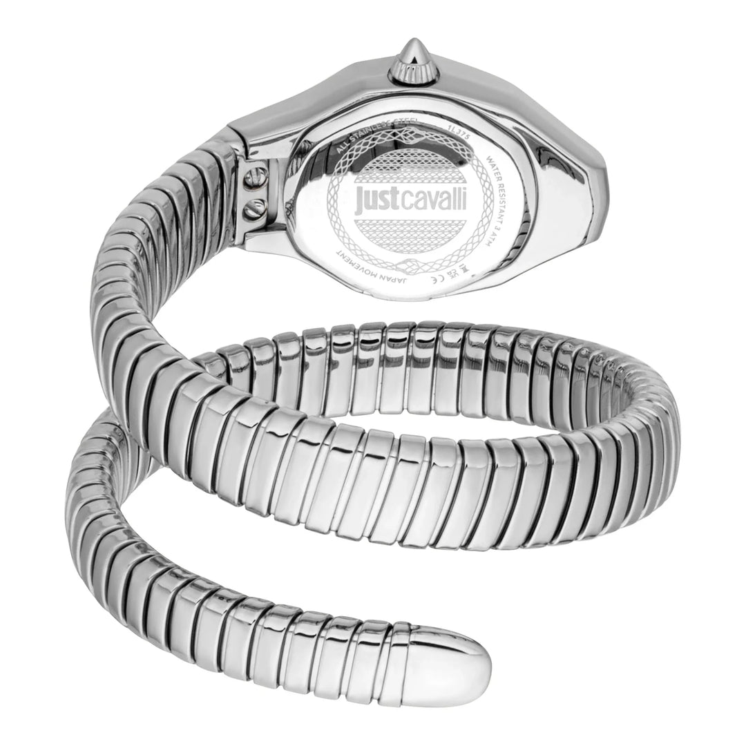 Just Cavalli Signature Snake Vivace Silver Antique white