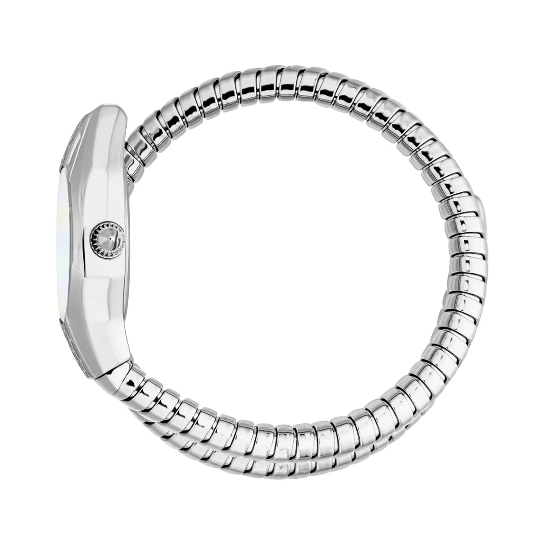 Just Cavalli Signature Snake Vivace Silver Antique white