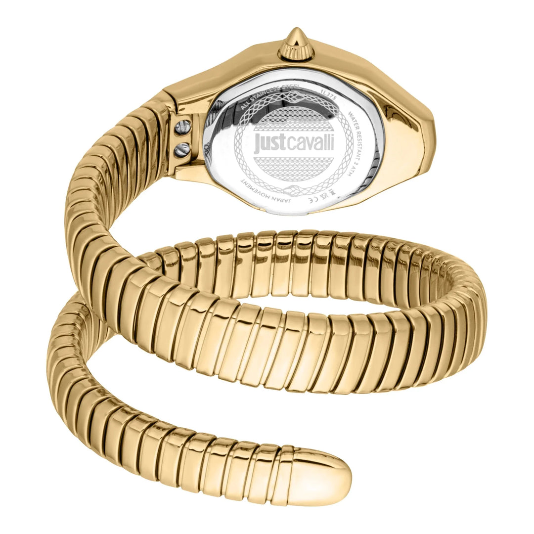 Just Cavalli Signature Snake Vivace Yellow Gold Green