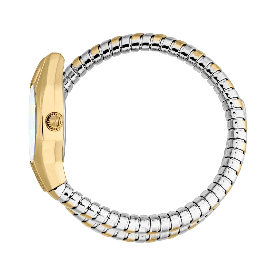 Just Cavalli Signature Snake Vivace Silver Yellow Gold Antique white