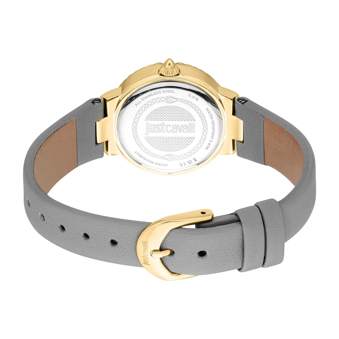 Just Cavalli SET Primavera Snake Leather Light Grey Silver