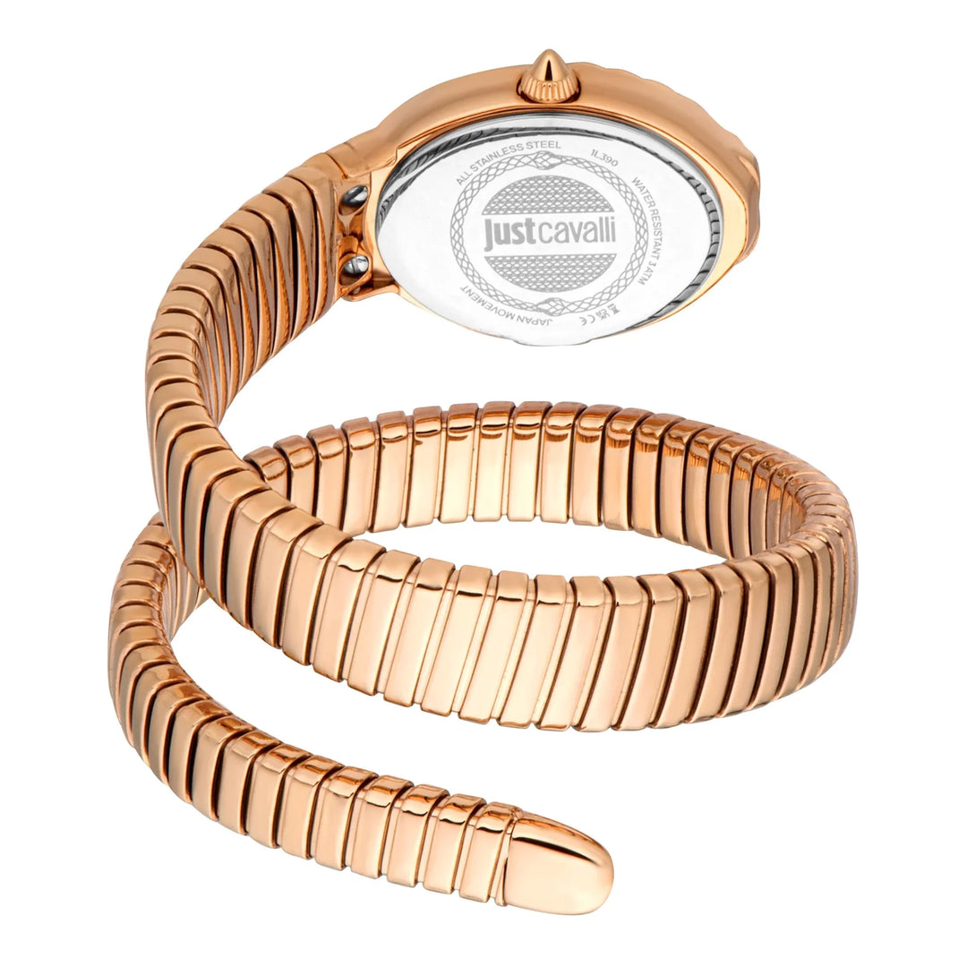 Just Cavalli Signature Snake Fiore Rose Gold Silver