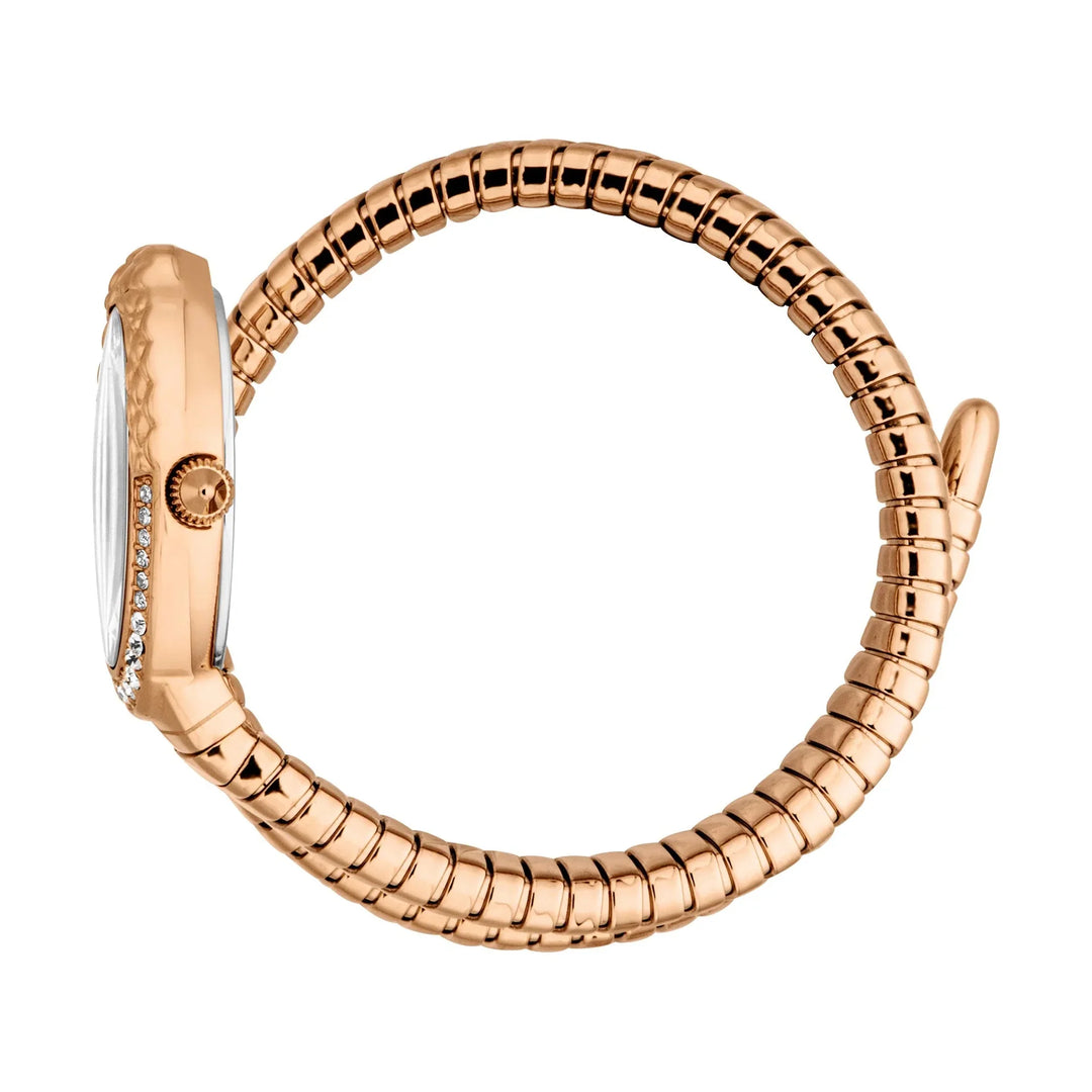 Just Cavalli Signature Snake Fiore Rose Gold Silver
