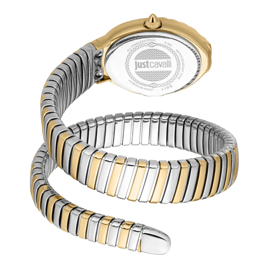 Just Cavalli Signature Snake Fiore Silver Yellow Gold
