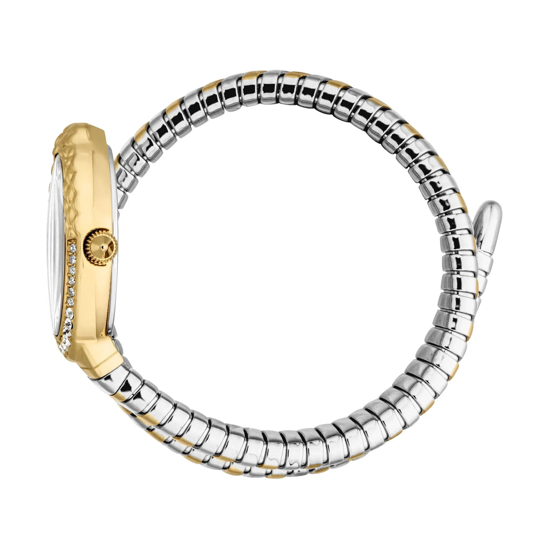 Just Cavalli Signature Snake Fiore Silver Yellow Gold